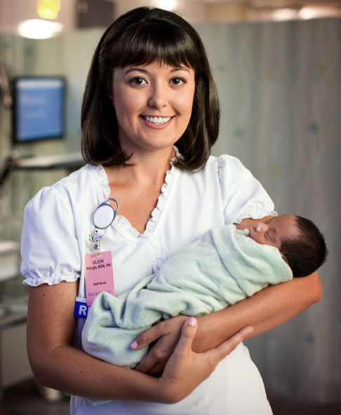 Women & Infants nurse with baby