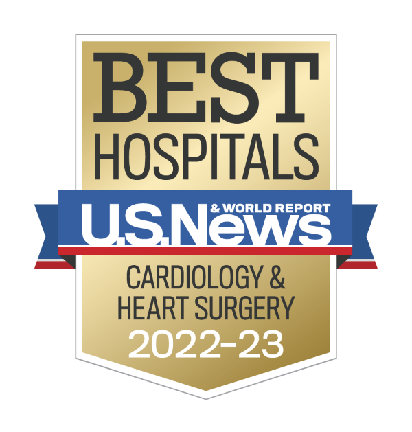 2022 U.S. News Badge - BJH Ranked in Cardiology and Heart Surgery