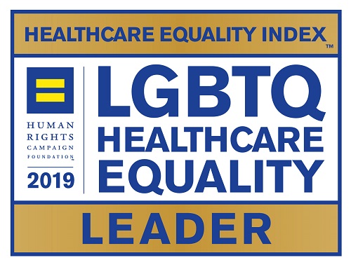 Human Rights Campaign LGBTQ Healthcare Equality Index Leader badge Human Rights Campaign LGBTQ Healthcare Equality Index Leader badge