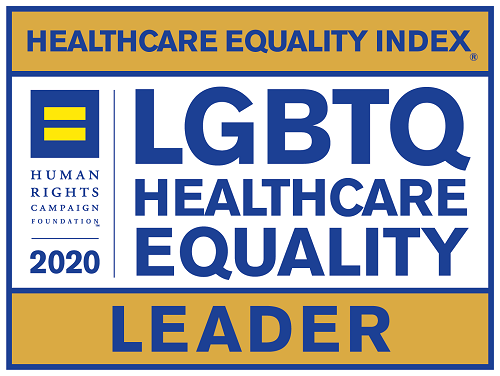 Human Rights Campaign LGBTQ Healthcare Equality Index Leader badge