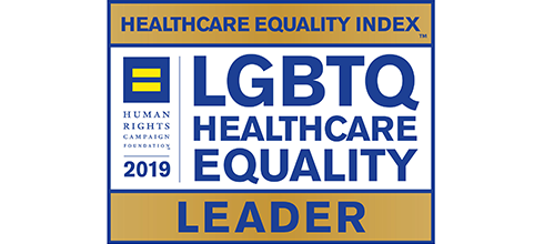 Human Rights Campaign LGBTQ Healthcare Equality Index Leader badge Human Rights Campaign LGBTQ Healthcare Equality Index Leader badge