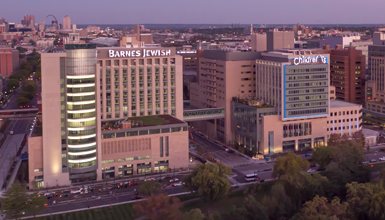 Outdoor view of Barnes-Jewish and St. Louis Children's Hospitals