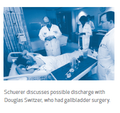 Schuerer discusses possible discharge