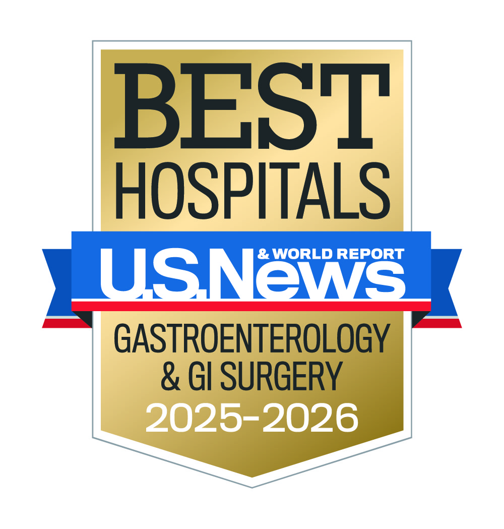 2025-2026 Best Hospitals - Gastroenterology/GI Surgery U.S. News & World Report Badge