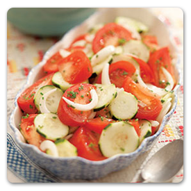 Summer Tomato, Onion & Cucumber Salad 